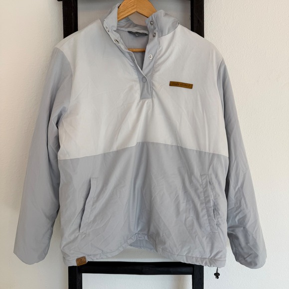 Simply Southern Jackets & Blazers - Simply Southern Colorblock Pullover Anorak Jacket‎ Women's Size L Light Gray